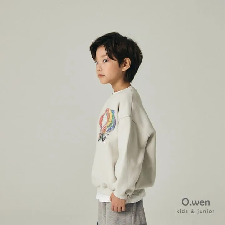 O Wen - Korean Children Fashion - #designkidswear - Rainbow Love Brushed Sweatshirt - 2