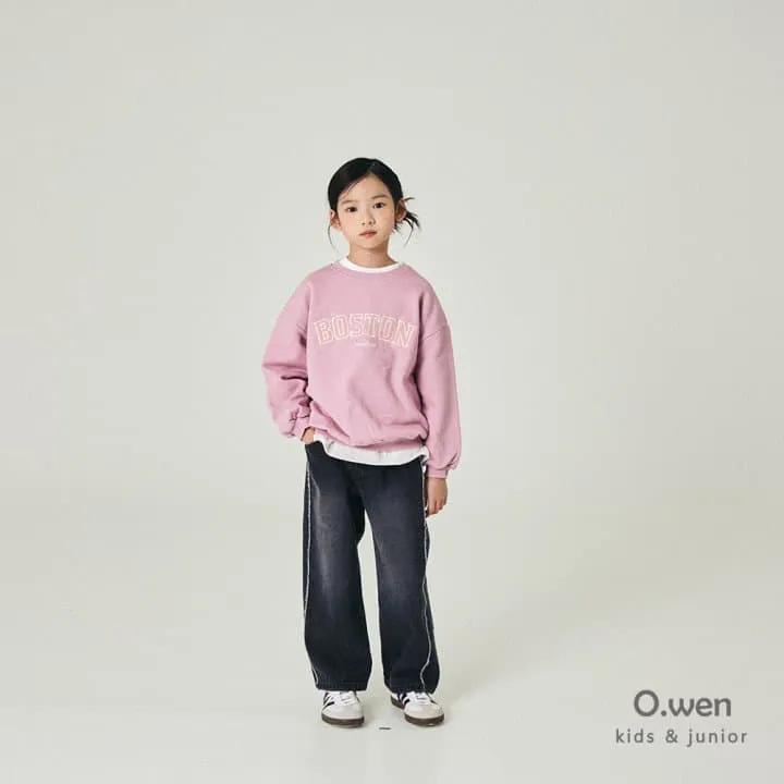 O Wen - Korean Children Fashion - #designkidswear - Boston Brushed Sweatshirt (with Mom) - 3