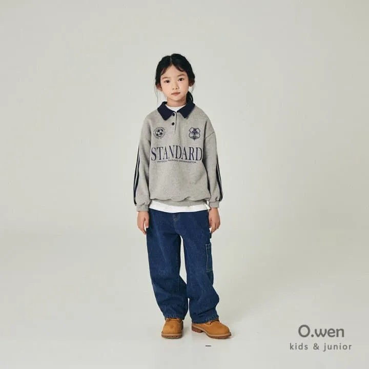 O Wen - Korean Children Fashion - #designkidswear - Standard Collar Brushed Sweatshirt