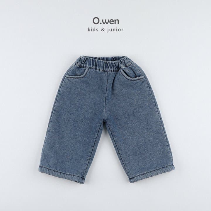 O Wen - Korean Children Fashion - #discoveringself - Soft Fleece Denim Pants - 9