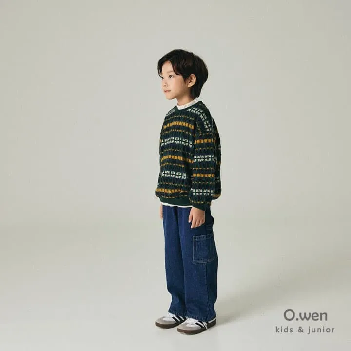 O Wen - Korean Children Fashion - #discoveringself - Biscuit Brushed Denim Pants - 3