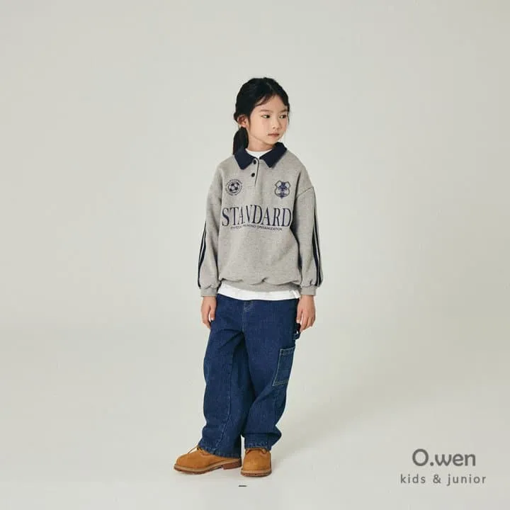 O Wen - Korean Children Fashion - #discoveringself - Standard Collar Brushed Sweatshirt - 2