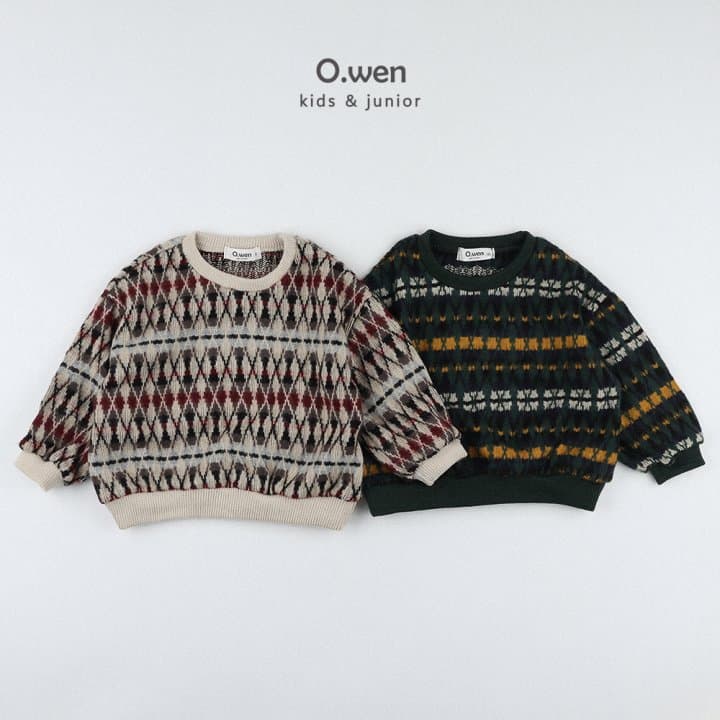 O Wen - Korean Children Fashion - #discoveringself - Argyle Jacquard Knit - 8