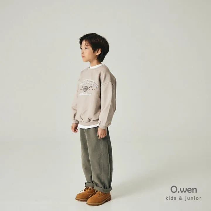 O Wen - Korean Children Fashion - #fashionkids - Wide Cut Brushed Cotton Pants