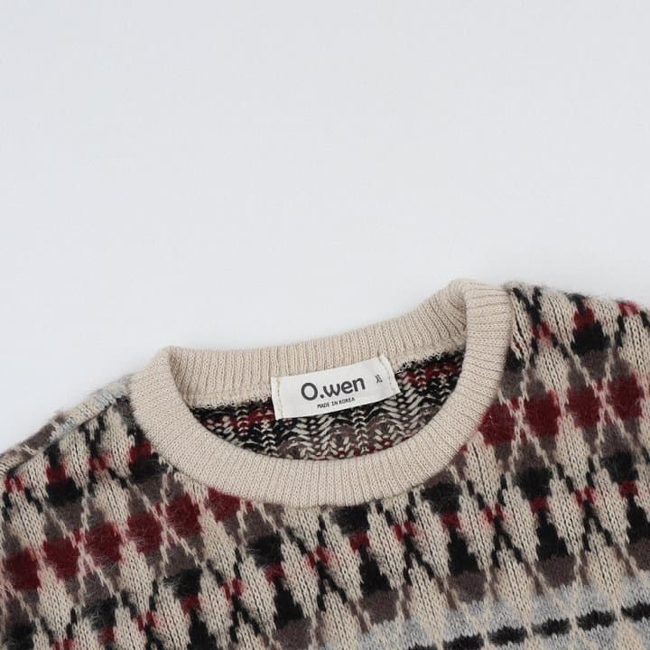 O Wen - Korean Children Fashion - #fashionkids - Argyle Jacquard Knit - 9