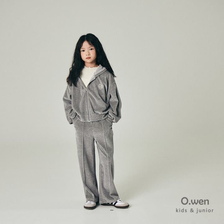 O Wen - Korean Children Fashion - #kidsshorts - Heart Veloa Hooded Zip-Up