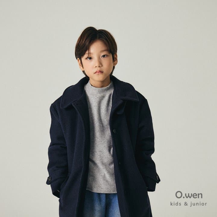 O Wen - Korean Children Fashion - #kidsshorts - Regular Brushed Mock Neck Tee - 7