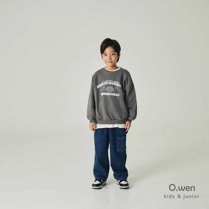 O Wen - Korean Children Fashion - #kidsshorts - Harley Brushed Sweatshirt (with Mom)