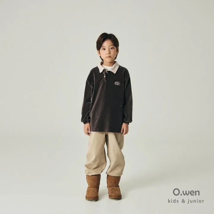 O Wen - Korean Children Fashion - #kidsstore - Veloa Ribbed Collar Tee