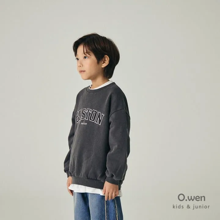 O Wen - Korean Children Fashion - #kidsstore - Boston Brushed Sweatshirt (with Mom) - 7