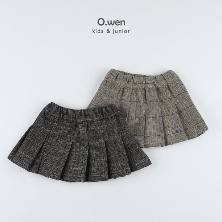 O Wen - Korean Children Fashion - #kidsstore - Pleated Checked Skirt - 8