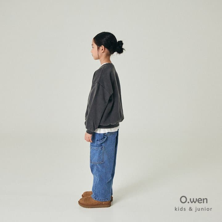 O Wen - Korean Children Fashion - #kidsstore - Biscuit Brushed Denim Pants - 6