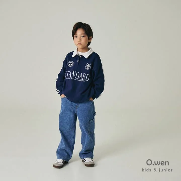 O Wen - Korean Children Fashion - #kidsstore - Standard Collar Brushed Sweatshirt - 5