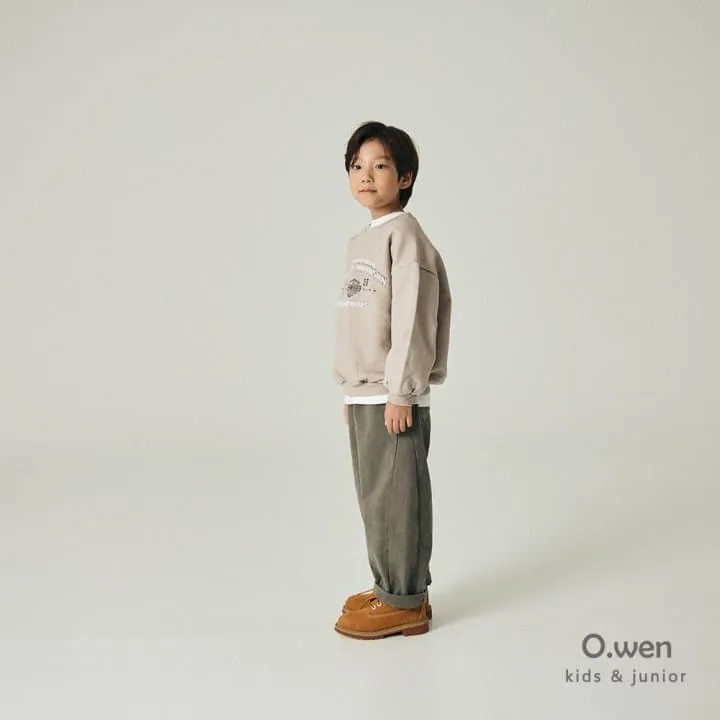 O Wen - Korean Children Fashion - #kidsstore - Wide Cut Brushed Cotton Pants - 3