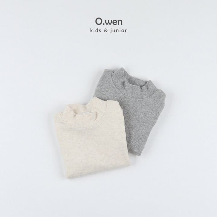 O Wen - Korean Children Fashion - #kidsstore - Regular Brushed Mock Neck Tee - 8