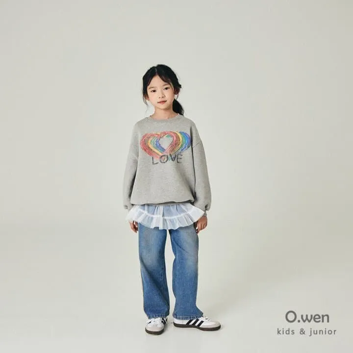 O Wen - Korean Children Fashion - #kidzfashiontrend - Rainbow Love Brushed Sweatshirt - 7