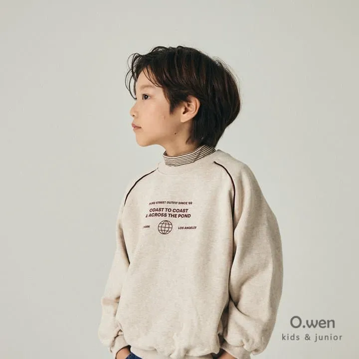 O Wen - Korean Children Fashion - #kidsstore - Strap Lettering Brushed Sweatshirt - 4