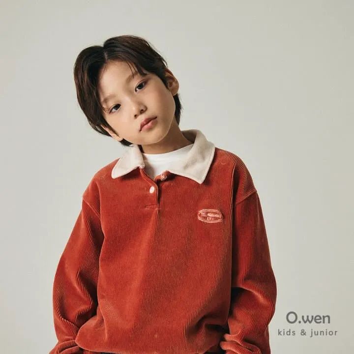 O Wen - Korean Children Fashion - #Kfashion4kids - Veloa Ribbed Collar Tee - 4