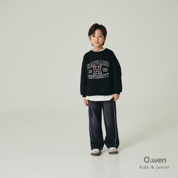 O Wen - Korean Children Fashion - #littlefashionista - Harvard Brushed Sweatshirt