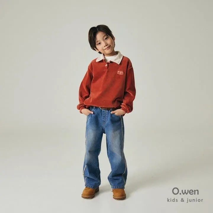 O Wen - Korean Children Fashion - #magicofchildhood - Veloa Ribbed Collar Tee - 5