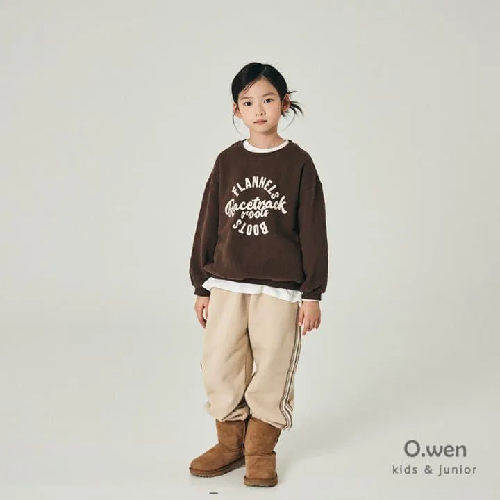 O Wen - Korean Children Fashion - #magicofchildhood - Flannel Brushed Sweatshirt (with Mom) - 5