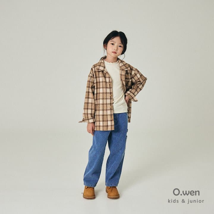 O Wen - Korean Children Fashion - #minifashionista - Check Brushed Pocket Shirt