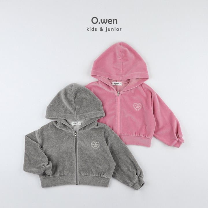 O Wen - Korean Children Fashion - #prettylittlegirls - Heart Veloa Hooded Zip-Up - 8