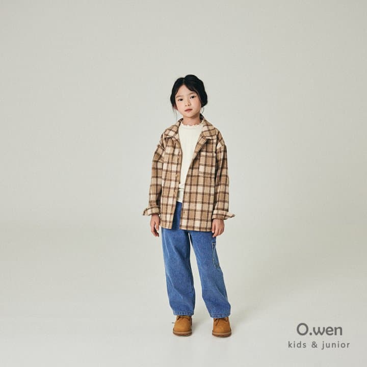 O Wen - Korean Children Fashion - #prettylittlegirls - Check Brushed Pocket Shirt - 2