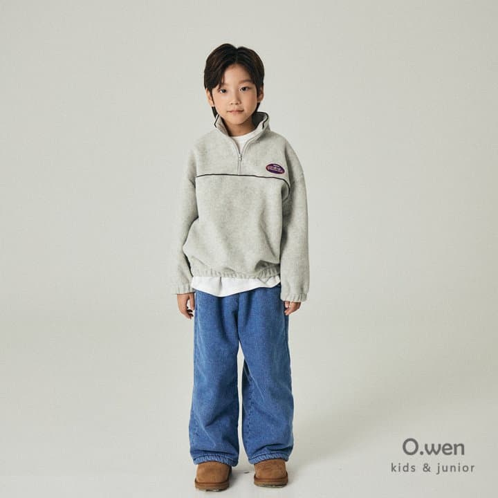 O Wen - Korean Children Fashion - #stylishchildhood - Soft Fleece Denim Pants - 5