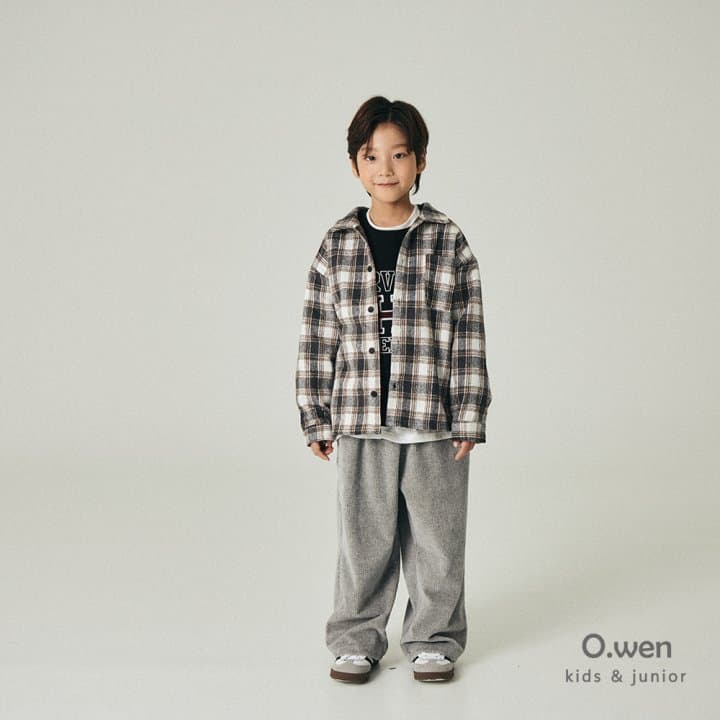 O Wen - Korean Children Fashion - #stylishchildhood - Check Brushed Pocket Shirt - 5