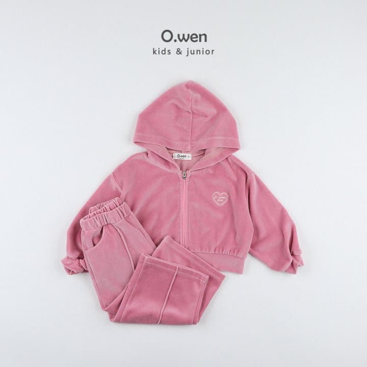 O Wen - Korean Children Fashion - #todddlerfashion - Heart Veloa Hooded Zip-Up - 9