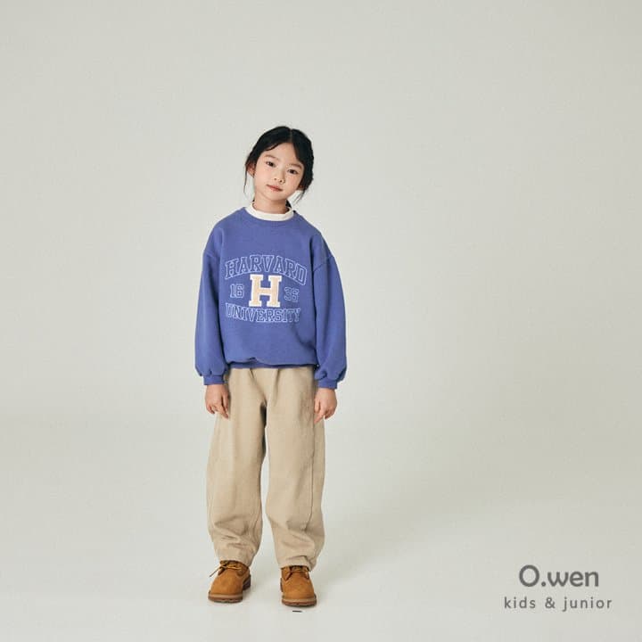 O Wen - Korean Children Fashion - #todddlerfashion - Harvard Brushed Sweatshirt - 5