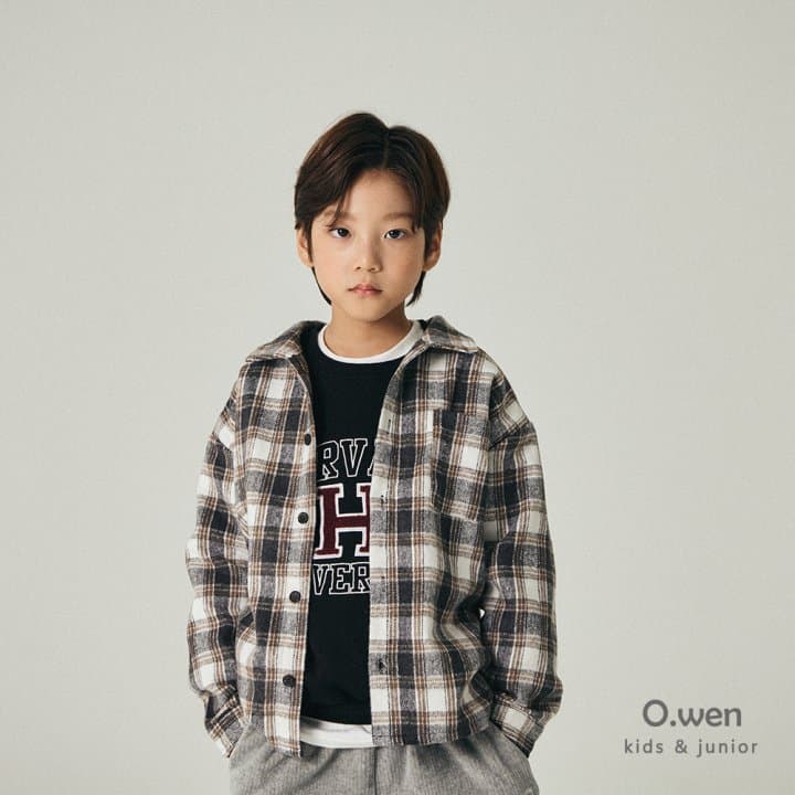 O Wen - Korean Children Fashion - #todddlerfashion - Check Brushed Pocket Shirt - 4