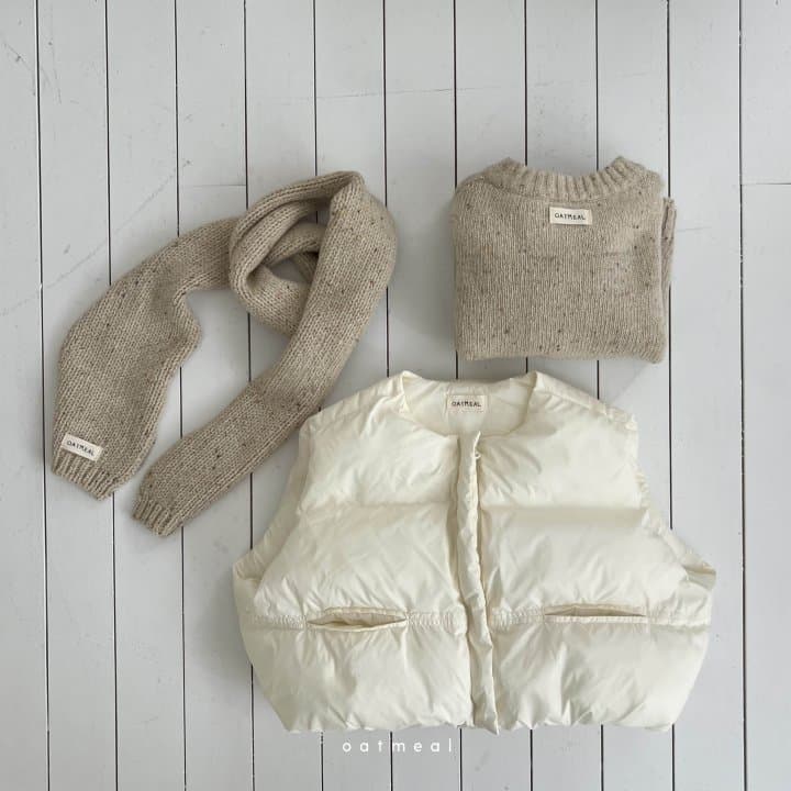 Oatmeal - Korean Children Fashion - #stylishchildhood - Seed Muffler - 9