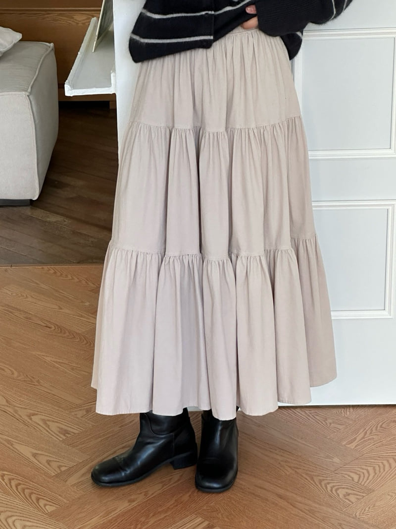 Ohao - Korean Women Fashion - #momslook - Corduroy Log Skirt - 7