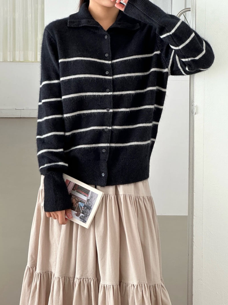 Ohao - Korean Women Fashion - #momslook - Low Turtleneck Knit Cardigan - 5