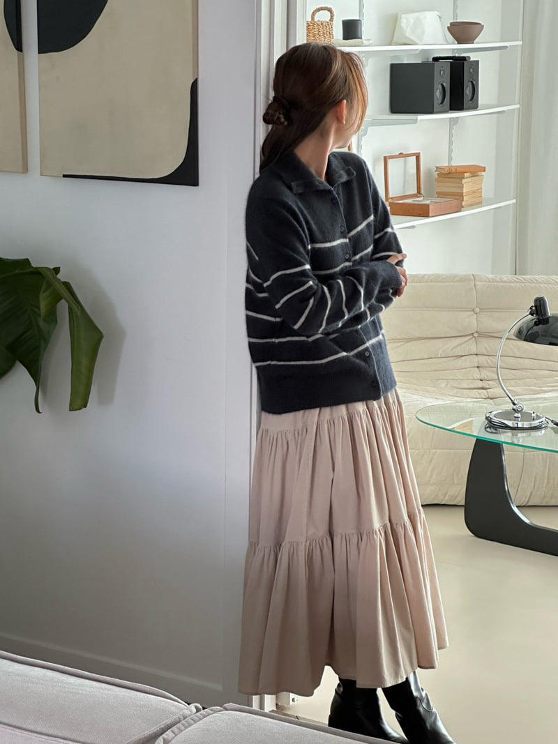 Ohao - Korean Women Fashion - #womensfashion - Corduroy Log Skirt - 6