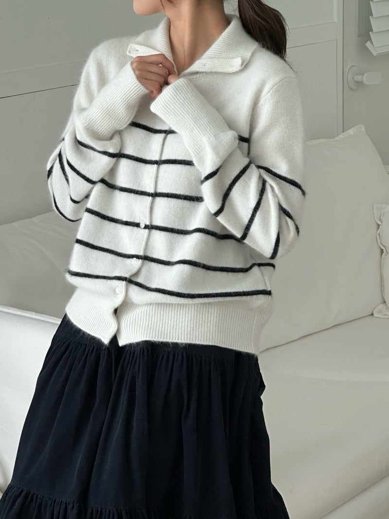 Ohao - Korean Women Fashion - #womensfashion - Low Turtleneck Knit Cardigan - 2