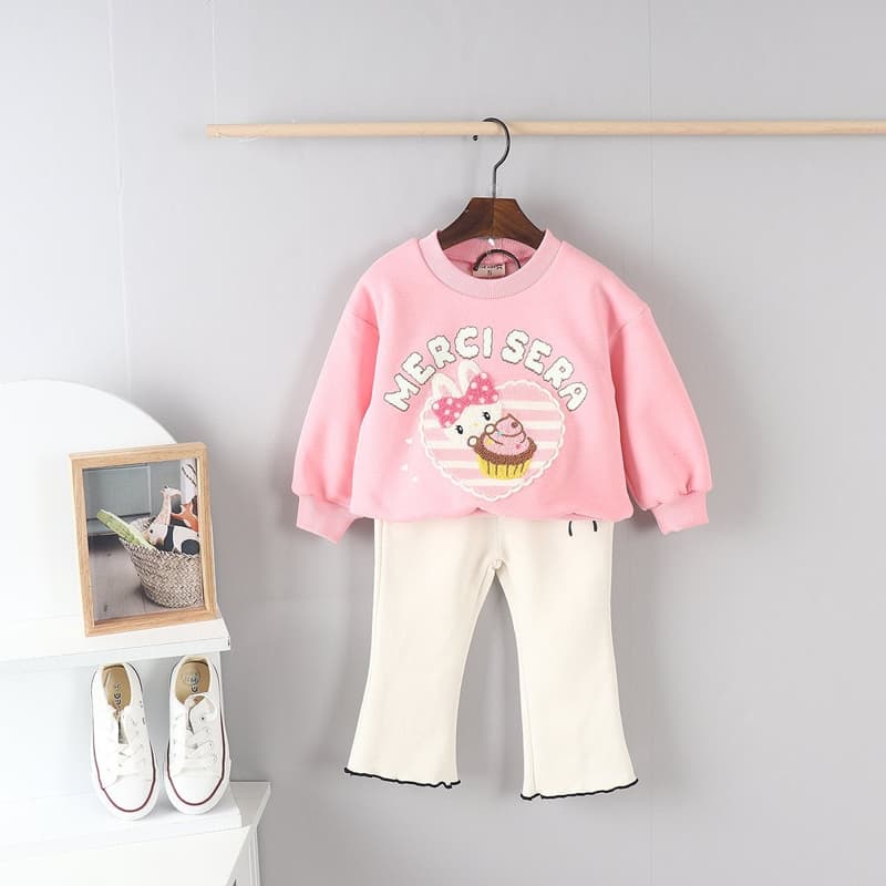 Olive denim - Korean Children Fashion - #Kfashion4kids - Boucle Cupcake Rabbit Tee - 11