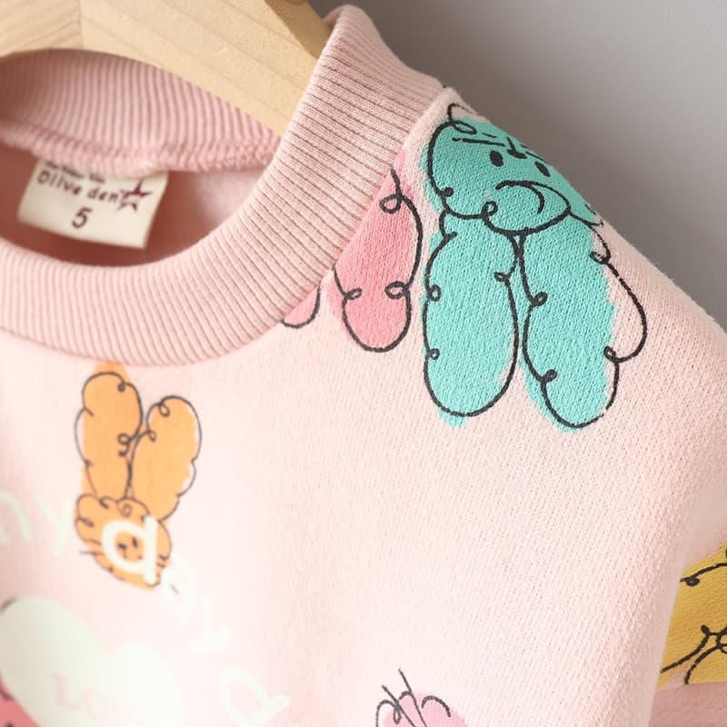 Olive denim - Korean Children Fashion - #Kfashion4kids - Rainbow Rabbit Tee - 6