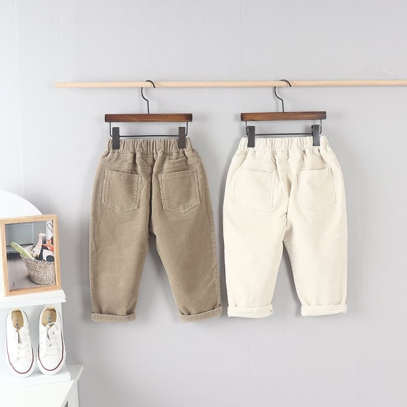 Olive denim - Korean Children Fashion - #Kfashion4kids - Corduroy Baggy Pants - 3