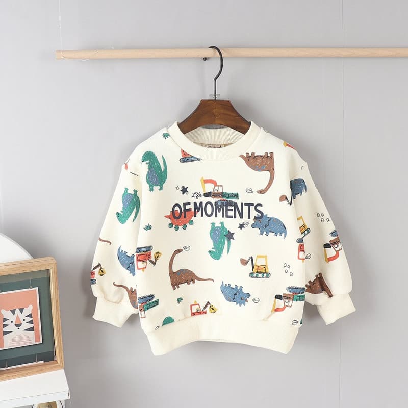 Olive denim - Korean Children Fashion - #childofig - Dino Tee - 8