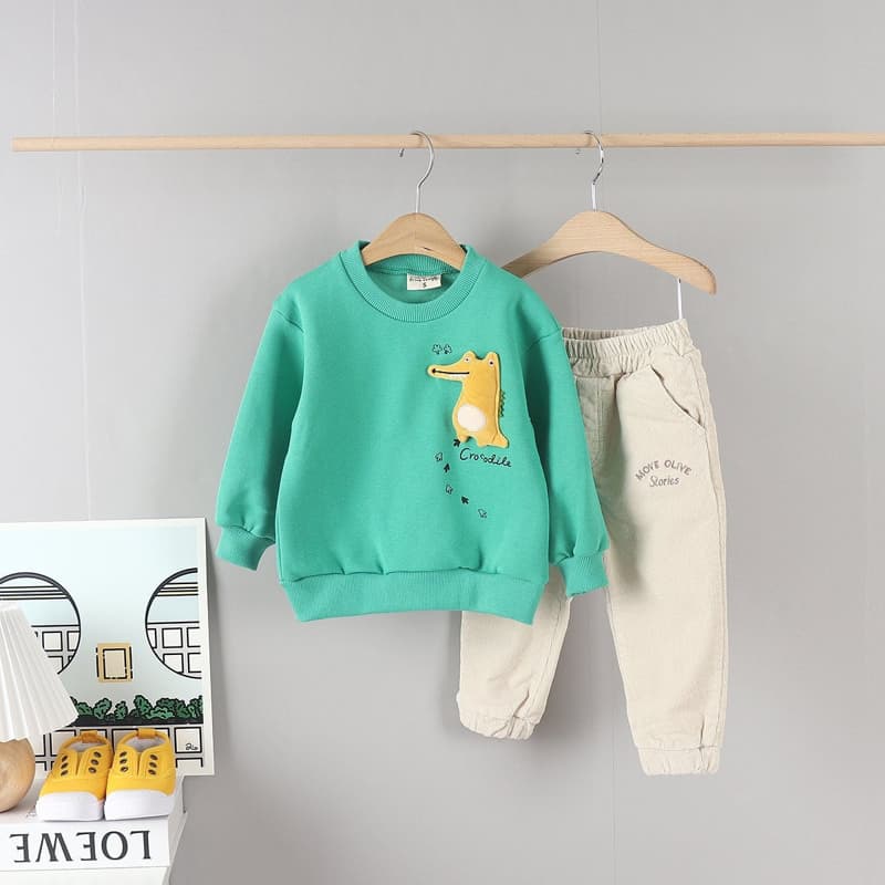 Olive denim - Korean Children Fashion - #childofig - Doll Croc Tee - 5