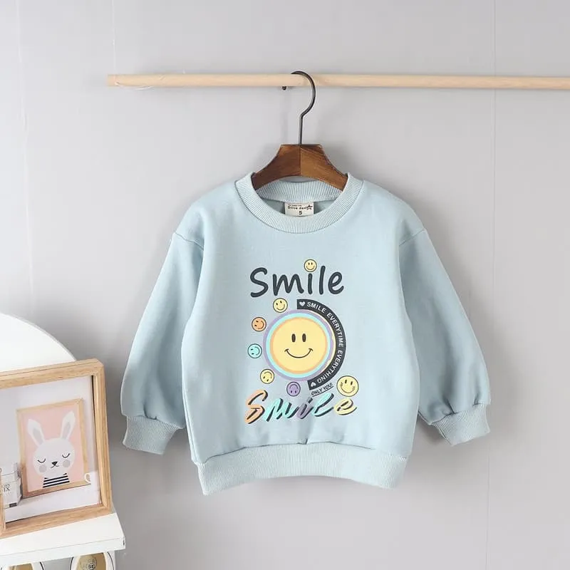 Olive denim - Korean Children Fashion - #childofig - Smile Tee - 3