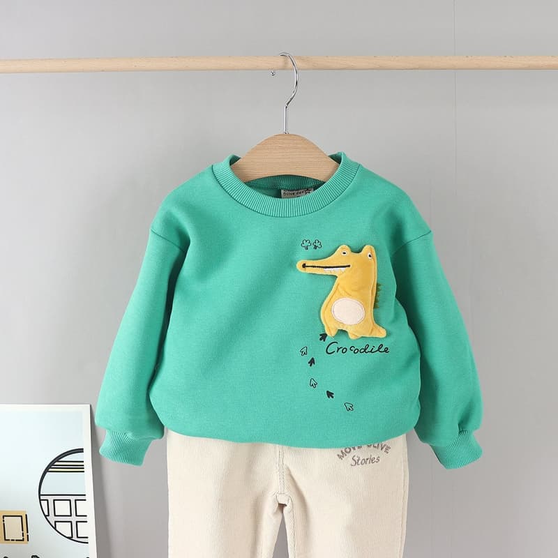 Olive denim - Korean Children Fashion - #childrensboutique - Doll Croc Tee - 7