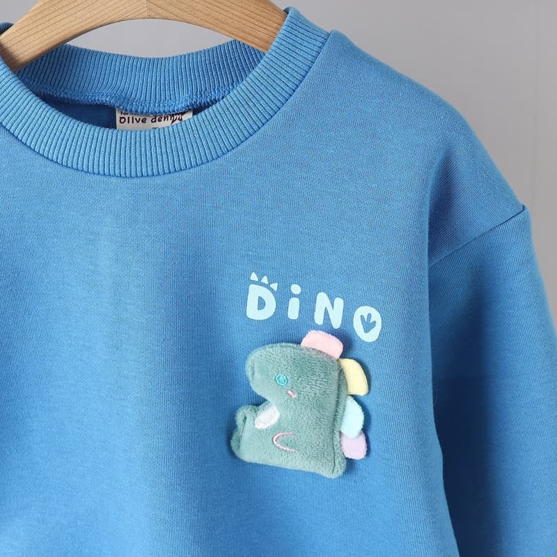 Olive denim - Korean Children Fashion - #childrensboutique - Doll Dino Tee - 6