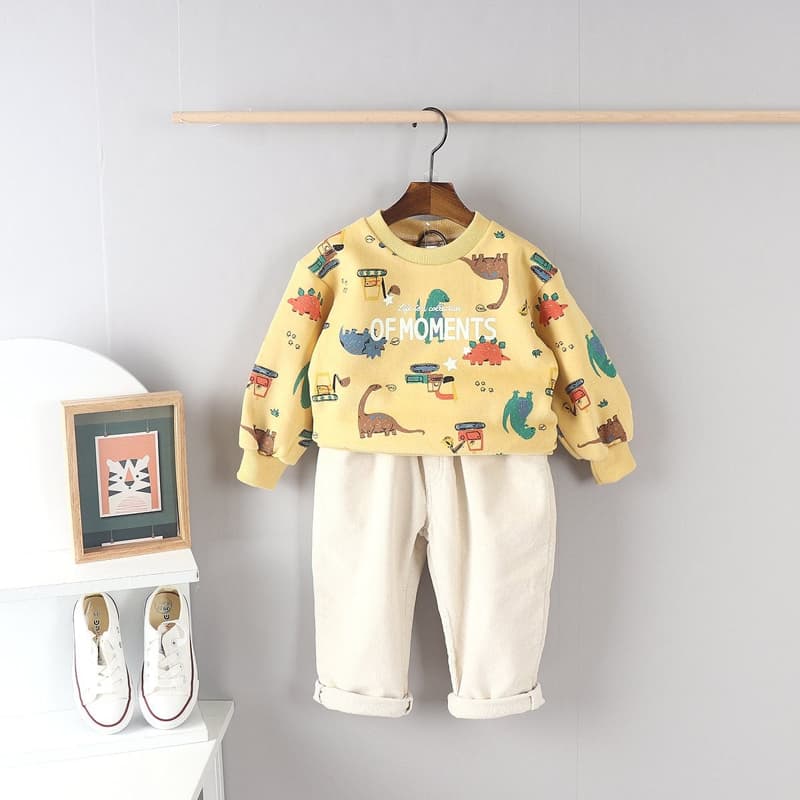 Olive denim - Korean Children Fashion - #designkidswear - Dino Tee - 11