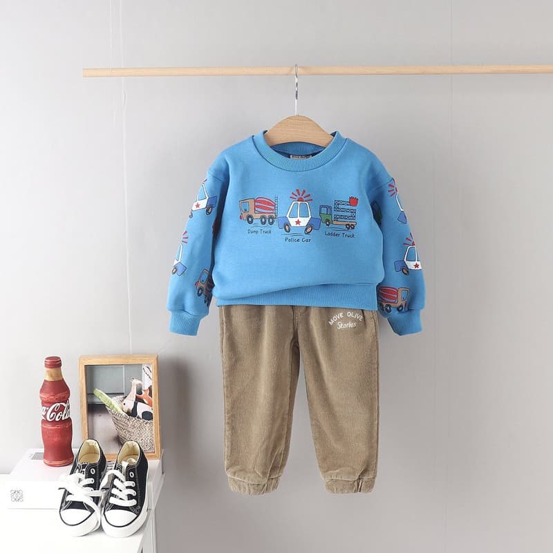 Olive denim - Korean Children Fashion - #designkidswear - Car Tee - 10