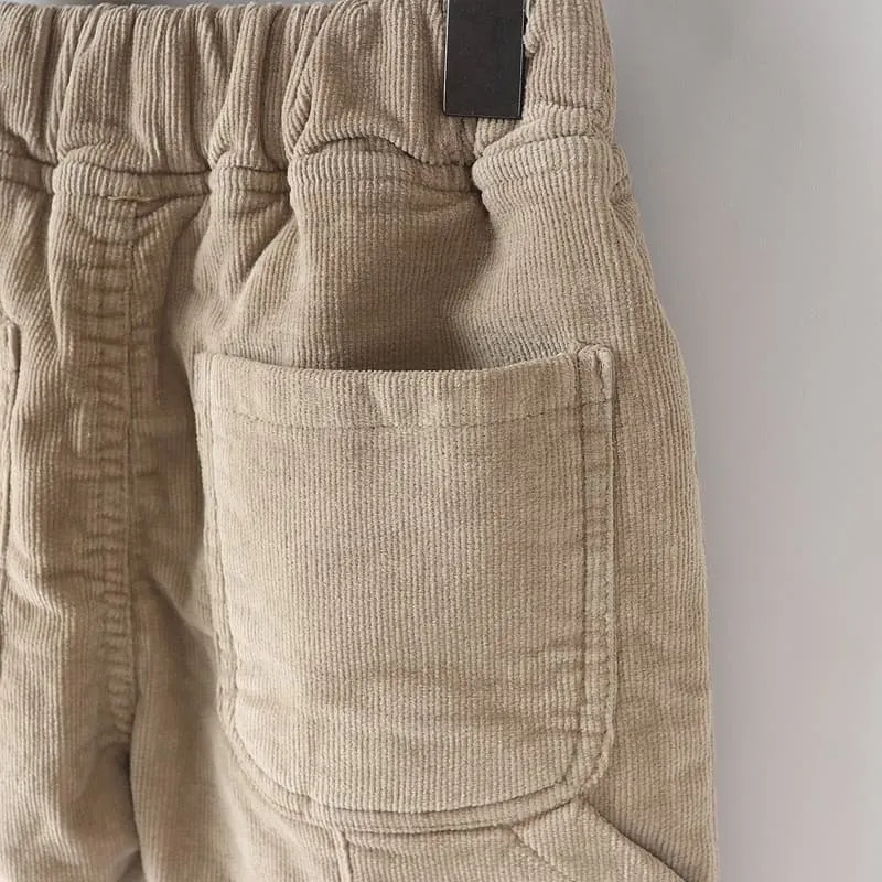 Olive denim - Korean Children Fashion - #designkidswear - Corduroy Back Pocket Pants - 11