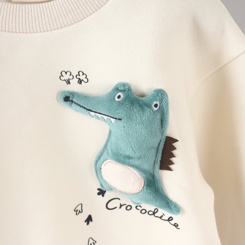 Olive denim - Korean Children Fashion - #discoveringself - Doll Croc Tee - 9